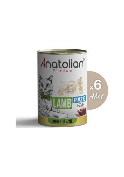 Anatolian Premium Kuzulu Ezme Yetişkin Kedi Konservesi 400 gr x 6 Adet