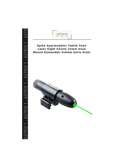 Spike Ayarlanabilir Taktik Yeşil Lazer Sight 532nm 22mm Uzun Menzil Kumandalı Sistem Zorlu Arazi