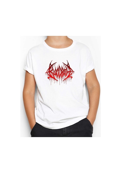 Zepplin Giyim Bloodbath Logo Red Beyaz Çocuk Tişört Beyaz
