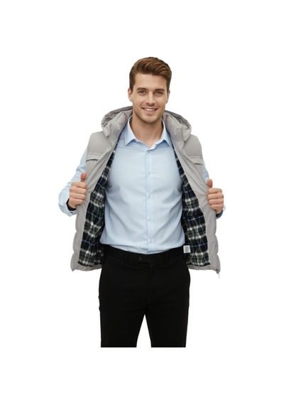 Dynamo Erkek Kapüşonlu Spor Yelek 4021 Bgl-st04900 Taş