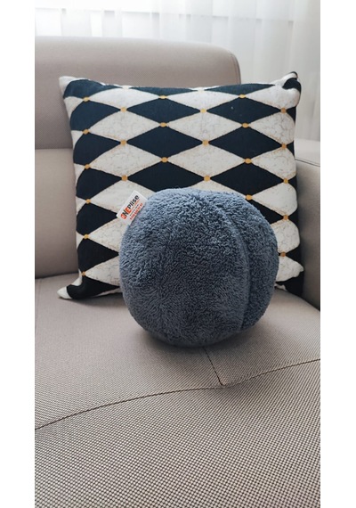 Top Kırlent Yastık 1 Küçük Antrasit 25 Cm