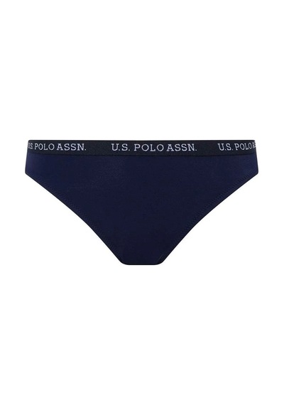 U.S. Polo Assn. Kadın Lacivert Kalın Kenarlı Lastikli Bikini Alt Lacivert