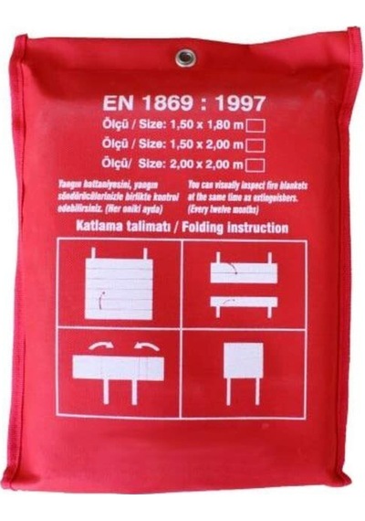 Özel Kumaşlı Yangın Battaniyesi Ebat 150 X 180 X 5 Adet