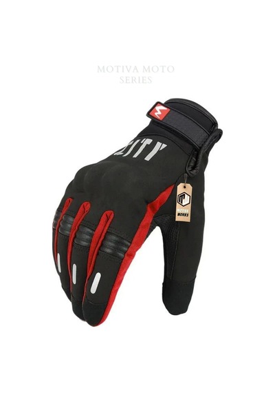 Motiva Madbike 2025 Softshell Motosiklet Eldiveni Kırmızı