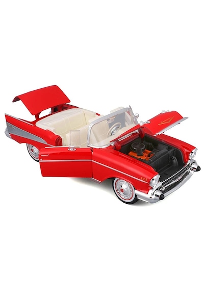 1:18 Ölçek Maisto 1957 Chevrolet Bel Air Convertible Diecast Metal Minyatür Model Araba 25cm