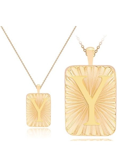 Diamond Line-Gülaylar - Sarı Altın 14 Ayar Harf Kolye N11.25176