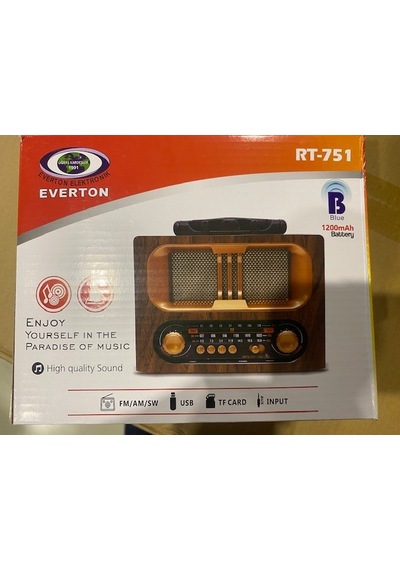 Everton Rt-751 -fm-am-sw-usb-tf Card-aux Nostaljik Radyo
