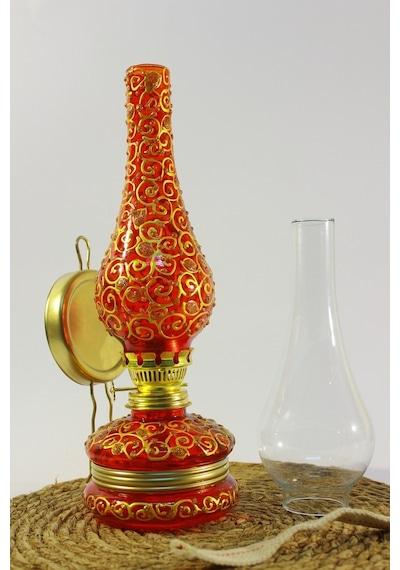 Gaz Lambası:(14No)Vitray Desenli Hediyeli