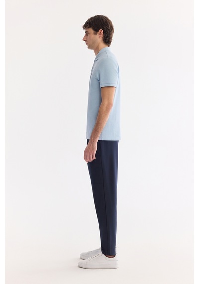 Avva Erkek Mavi Kıvrılmaz Polo Yaka %100 Pamuk Basic Regular Fit T-shirt B001032 Avva Erkek Mavi Kıvrılmaz Polo Yaka %100 Pamuk Basic Regular Fit T-shirt B001032