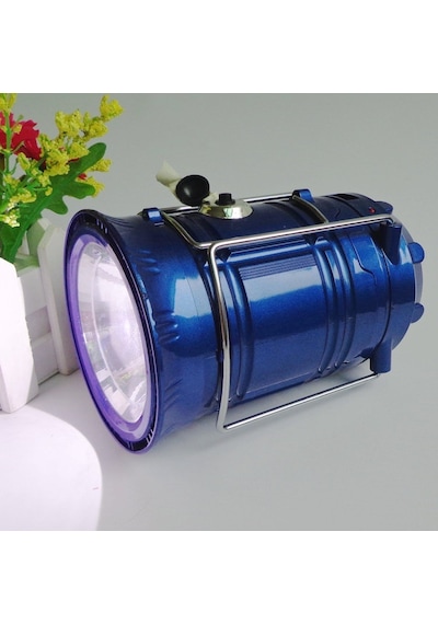 Büyük Boy Güneş Enerjili Kamp Feneri Işıldak Lamba Usb Powerbank