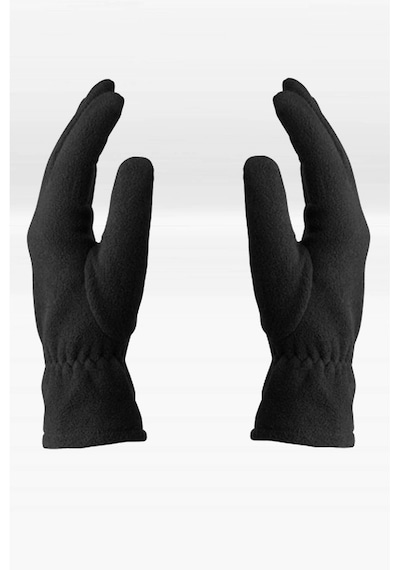Külah Erkek Kar Maskesi + Polar Eldiven Kışlık Set-Siyah-Standart