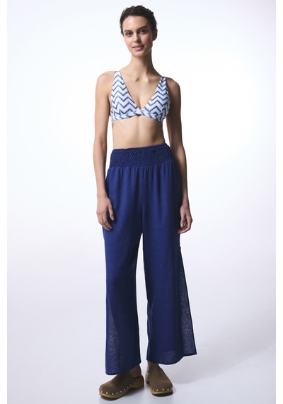 Penti Biana Navy Deep V Kesim Zigzag Desenli Bikini Üstü