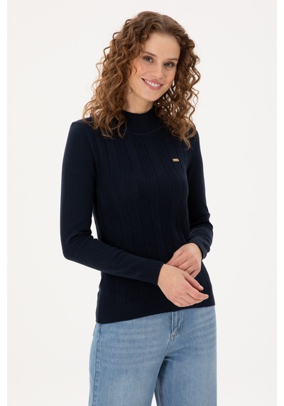 U.S. Polo Assn. Kadın Lacivert Balıkçı Yaka Kazak 50292977-VR033