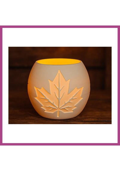 Gees Global 3d Baskı Akçaağaç Yaprağı Kabartmalı Tealight Mumluk Dekoratif Sonbahar Feneri Şamdan Masa Süsü Gbzs Çok Renkli