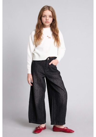 Defacto 90s Wıde Leg Geniş Paça Jean Pantolon Kız Çocuk I2642a826aunm40 Siyah-nm40
