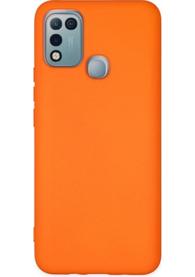 İnfinix Hot 10 Play İçi Kadife Kaplı Esnek Silikon Kapak Ryc/ Nano Lansman Turuncu