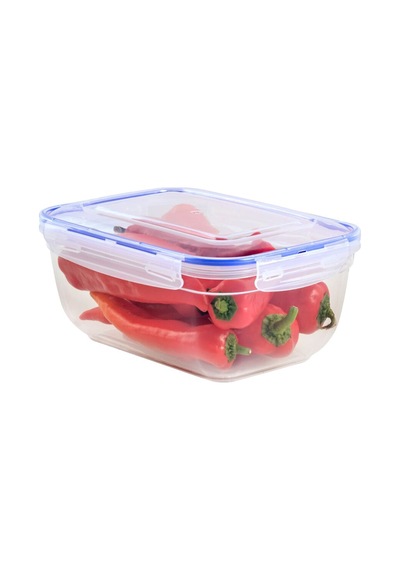Dünya Dp-30115-102 Dikdörtgen Saklama Kabı 4000 Ml - Contalı Sızdırmaz Şeffaf Beyaz- 12'li Paket