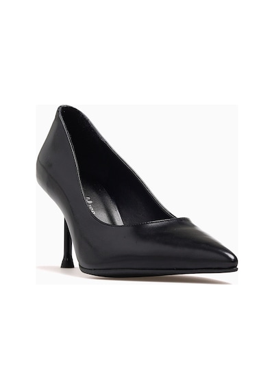 Yaşar Kaşlı Kadın İnce Topuklu Stiletto Ayakkabı 26y Ykşk-8521 Siyah Rugan
