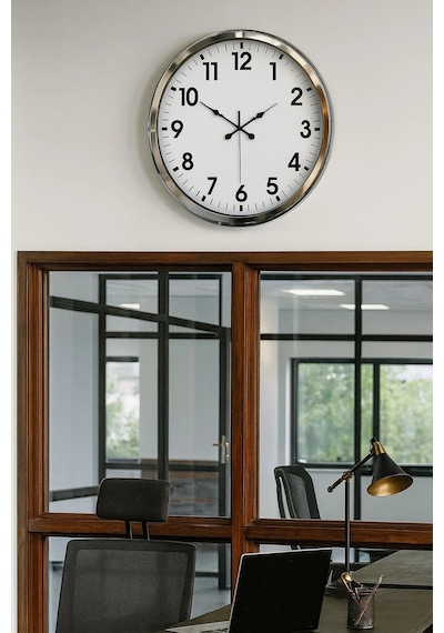 Zentime Krom Şıklık 52 Cm Metal Modern Duvar Saati Çok Renkli