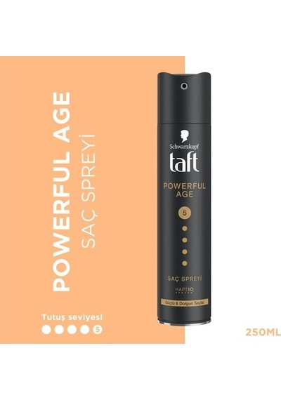 Taft Saç Spreyi Powerfull Age Mega Güçlü 5 250ml