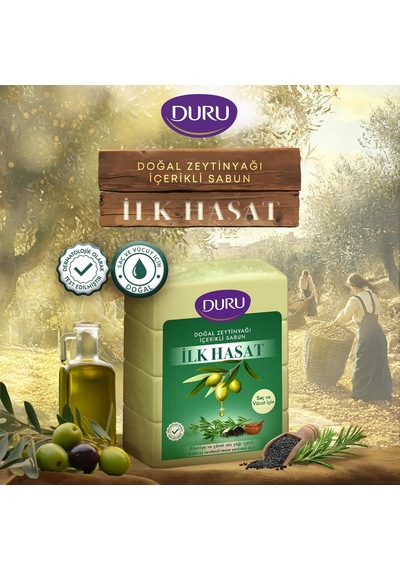 İlk Hasat Doğal Zeytinyağı İçerikli Sabun 4 150 Gr Diğer