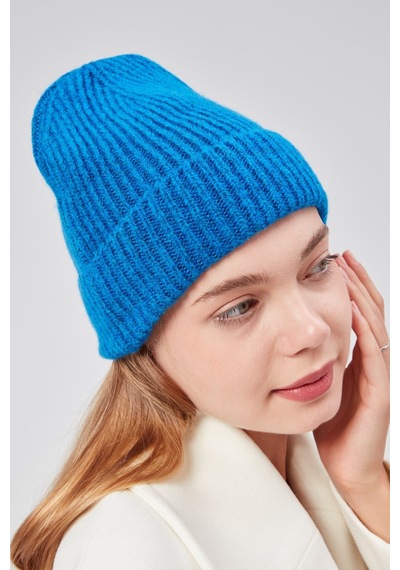 Derikem Basic Şık Standart Lüks Unisex Tiftik Bere Mavi