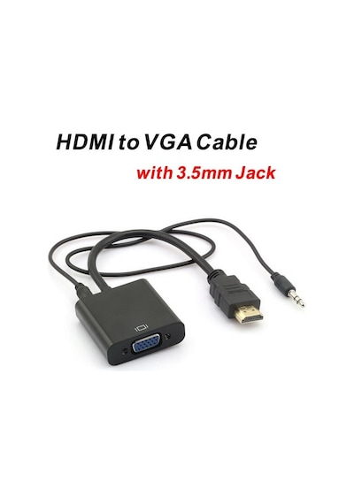 Hdmı To Vga Sesli Converter Projeksiyon Tv Uyumlu Dönüştürücü Çe