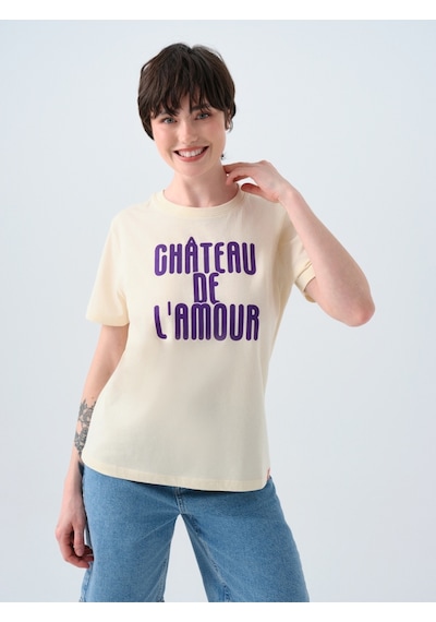 Regular Fit Kadın Tshirt K.kol Bej