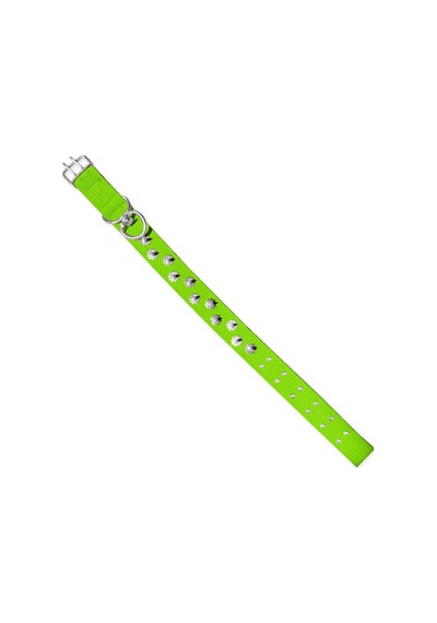 Dokuma Çivili Köpek Boyun Tasması - 5 80 Cm - Yeşil Çok Renkli
