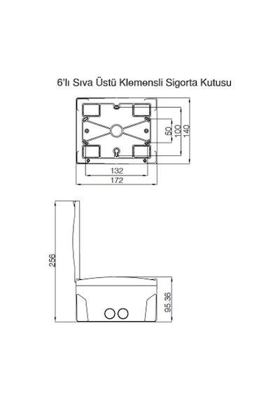 Makel Sigorta Kutusu Sıva Üstü 6 Li