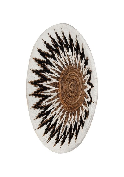 Bohem Hasır Yuvarlak Duvar Dekoru Bambu Ve Makrome İle Yapılan Duvar Süsü 50 Cm X 50 Cm-76
