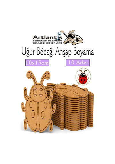 Ahşap Boyama Böcekler 10 Adet 10x15cm Boyama Böcek Figürleri Etkinlik Çocuk Gelişim Motor Beceri Kreş Anasınıfı Lila