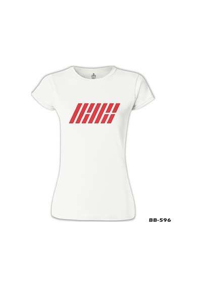 Ikon - Logo Beyaz Kadın Tshirt 001