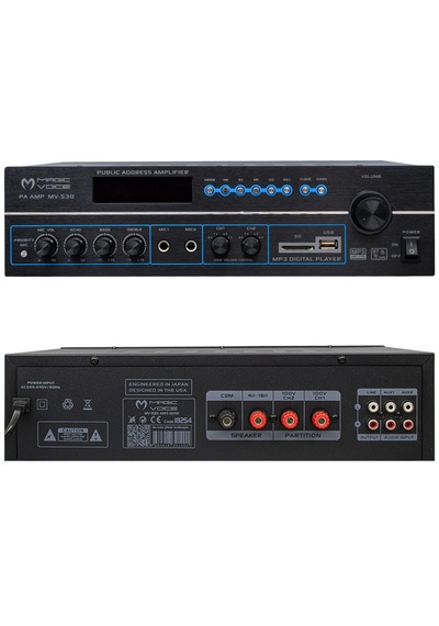 Magıcvoıce Mv-530 120 Watt Usb/sd/uk Bluetooh 2 Mik Girişli 2 Böl