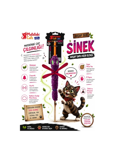 Olta Sinek Hışırtılı,çıngıraklı ,matatabi Li,muhteşem Kumaşlı Kedi Oltası