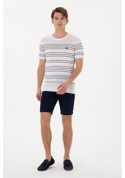 U.S. Polo Assn. Erkek Slim Fit Bisiklet Yaka Beyaz Tişört 50299396-VR013
