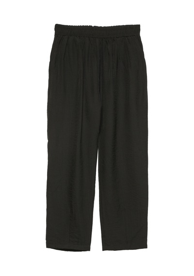 Quzu Beli Lastikli Pantolon Siyah