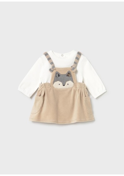 Mayoral Newborn Kız Bebek Elbise Takım Bej Bej