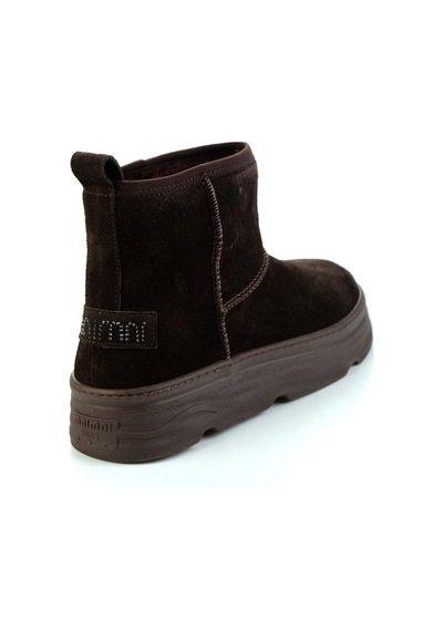 Kahve Hakiki Deri Kadın Bot & Bootie K02748100602 Kahve