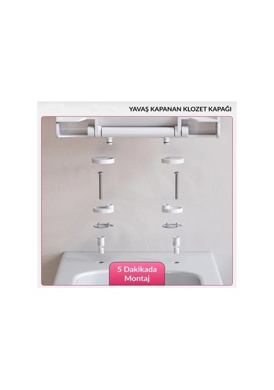 Klozet Kapağı Termoplastik Yavaş Kapanan Yarım Daire Formlu Diğer