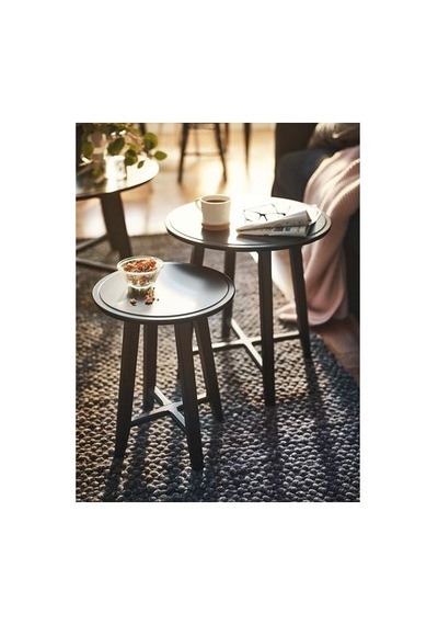 Ikea Kragsta Sehpa Seti, Siyah