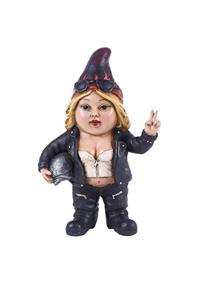 Gift Ltd. Kadın Bisikletçi Cücesi Kasklı - Gnomad Heykeli