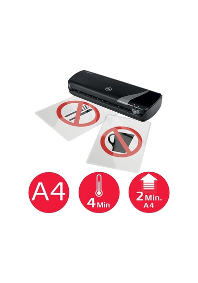 Gbc Inspire+ A4 Evde Kullanım Laminatör, A4 Torbalar Ve Daha Küçük, 1 Yıl Garanti, Siyah, 440207