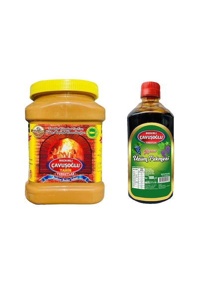 Bozkırlı Çavuşoğlu Tahin Kepeksiz 930 G + Çavuşoğlu Üzüm Pekmezi 1 KG