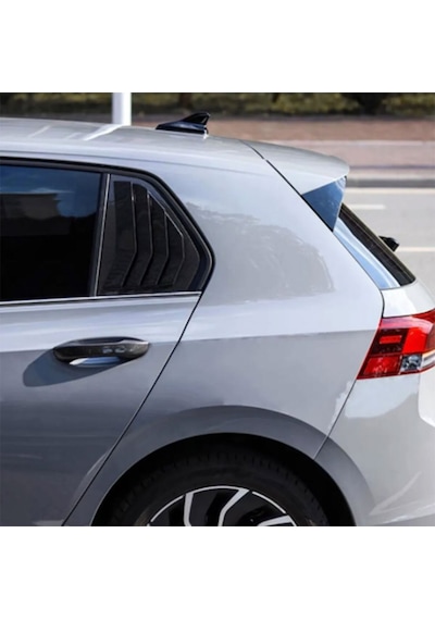 Vw Golf 8 İçin Kelebek Cam Vizörü Kaplaması Siyah Renk-Bantlı