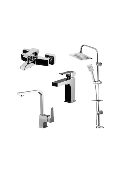 Aqua Lavabo,banyo Bataryası,sky Duş Ünitesi 941521-941511-941881l-440453 Krom