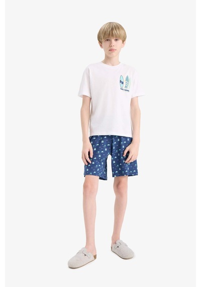 Defacto %100 Pamuklu Desenli Beli Lastikli Pijama Takımı Erkek Çocuk E2693A825HS Beyaz Defacto %100 Pamuklu Desenli Beli Lastikli Pijama Takımı Erkek Çocuk E2693A825HS Beyaz