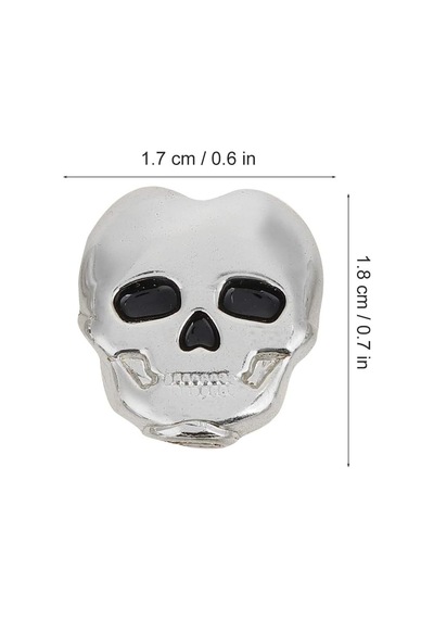 Gümüş Krom Kuru Kafa Gitar Akort Burgu Kulakçığı Başlığı 6'lı Set