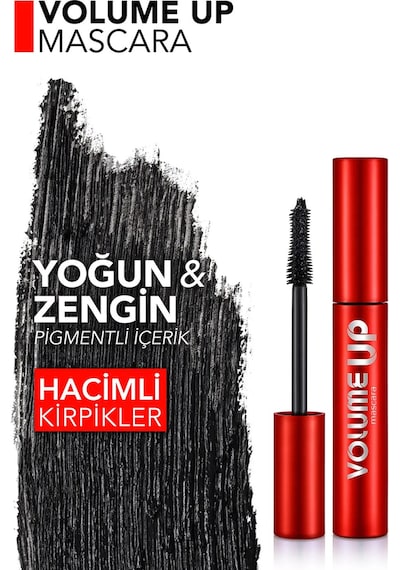 Volume Up Mascara Yoğun Hacim Ve Lifting Etkili Kat Kat Uygulanabilir Maskara Siyah