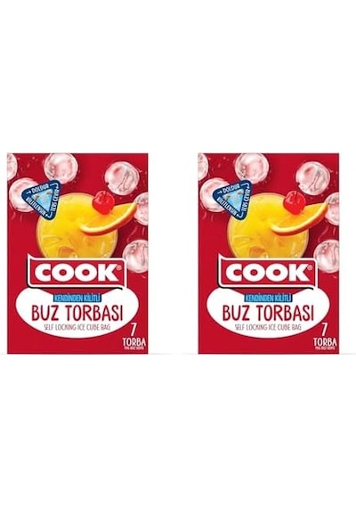 Buz Torbası, Kendinden Kilitli 7 Adet/kutu İçi 2li Paket